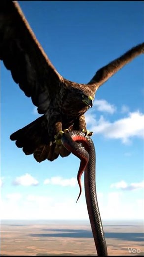 “Eagle Attacks Snake Mid-Air 2 Seconds Mein Game Over! #shorts”