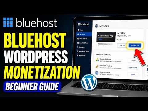 How to configure Bluehost for WordPress monetization setup - Beginner Guide
