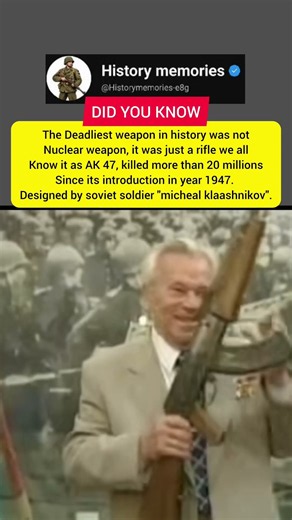 Mikhail Klaashnikov: Man who designed AK-47 rifle. #shorts #history #interestingfacts