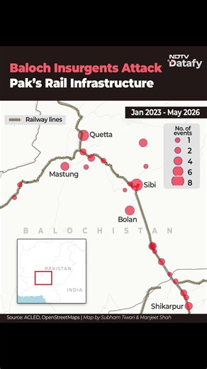 Baloch Insurgents Target Pakistan Rail Network, Attacks Rise Since 2023