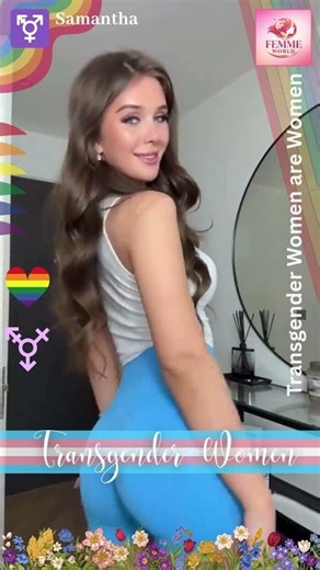 Samantha – Beautiful Male to Female Trans Woman 👑🏳️‍⚧️ #shorts #transgender #viral