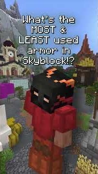 What's the Most & Least Used Armor in Skyblock!? #hypixelskyblock #minecraft