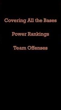 MLB Offensive Power Rankings #mlb #baseball #braves #cubs #tigers #whitesox #yankees