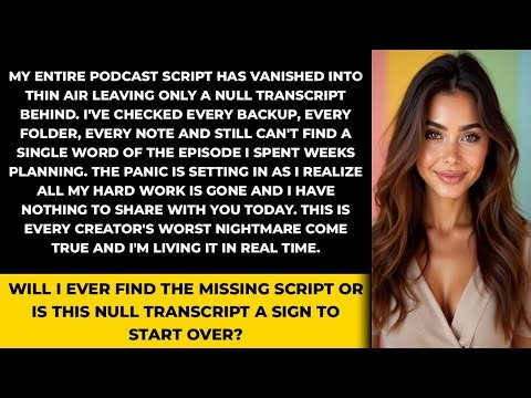 My Podcast Script: Here Is the Transcript Null; Explaining the Missing Audio