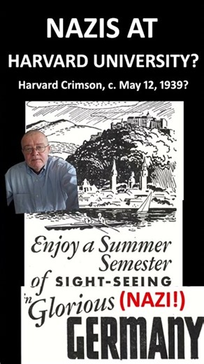 ATTN Harvard University NAZI hunters: Harvard Crimson NAZI travel ads, 1936-39?
