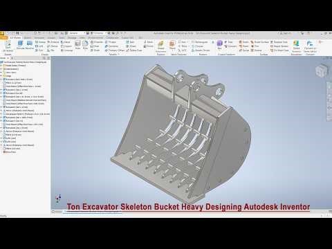 20 Ton Excavator Skeleton Bucket Design | Autodesk Inventor 2023 Tutorial (Heavy CAD Modelling)