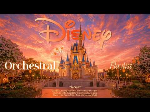 [focus] nostalgic disney orchestral music for a productive evening 🌅 golden hour at disneyland ✨