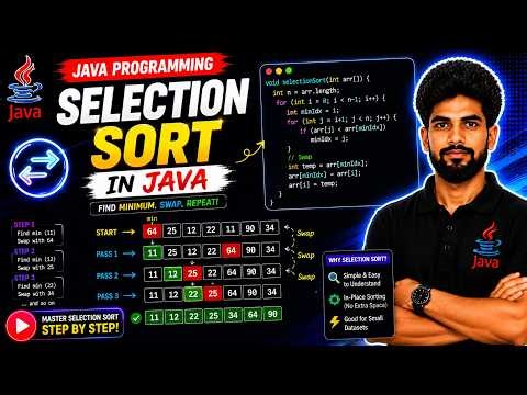 Selection Sorting In Java Explained Step-by-Step | Master Arrays in Java