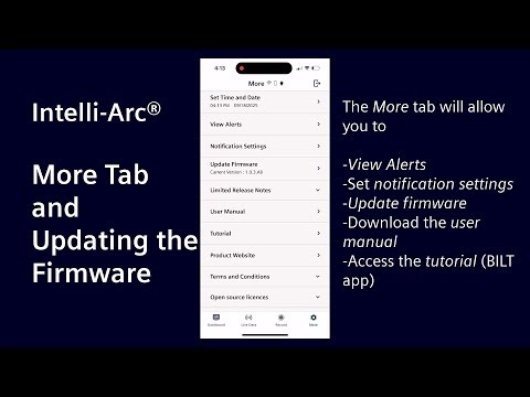 The More Tab and Updating the Firmware