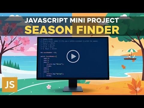 JavaScript Switch Statement: Find Season by Month Number (1-12) | Beginner Tutorial.