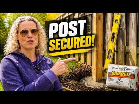 How to PROPERLY Install a Fence Post (Leveling + Concrete)