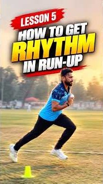 🚨Lesson 5/100: Fix Your Run-up Rhythm With 3 Cones 🔥 | Fast Bowling Tips