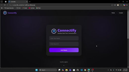 #webrtc #nodejs #expressjs #socketio #javascript #fullstack #webdevelopment #videoconferencing #realtimecommunication #softwareengineering #opensource #github #connectify | Renujan J