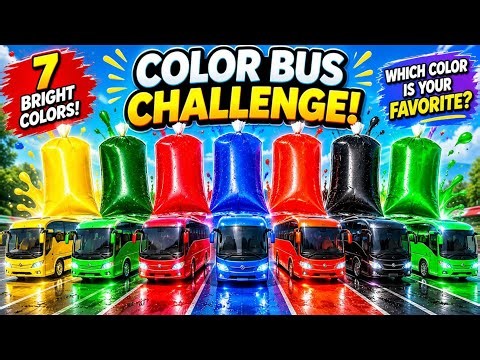 🔴 LIVE Color Bus Racing 🌈 Amazing Rainbow Bus Challenge & Satisfying Colors