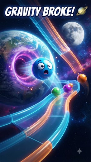 Gravity Broke! 🪐 Can This Alien Ball Beat the Planet Track? 👽 #Shorts