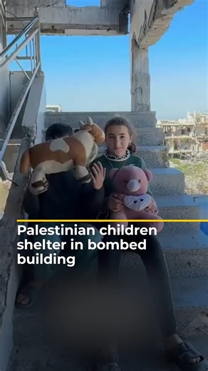 "It’s better here than the sea." Harsh weather and flooded tents in Gaza forced these two Palestinian children to take shelter in a fragile building bombed by Israeli forces, despite the risk of collapse. | Al Jazeera English