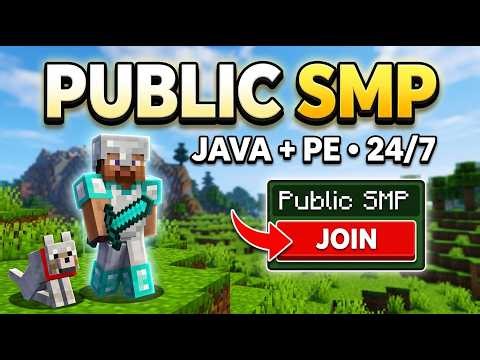 Minecraft SMP LIVE PUBLIC SMP 24/7 JAVA + BEDROCK😱 FREE TO JOIN #live #smp #minecraft