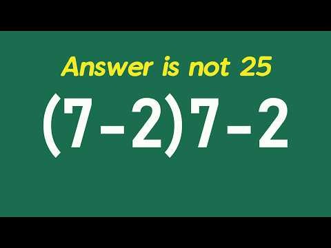 (7-2)7-2 = ❓ / Only Geniuses Solve This Fast! / PEMDAS Math Challenge