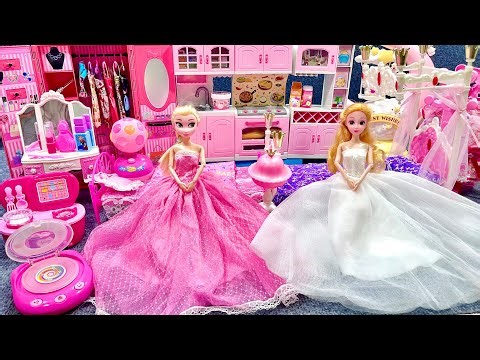 10 Minutes Satisfying Unboxing Barbie Princess Wedding Bedroom Dress Up Play Set ASMR｜Review Toys