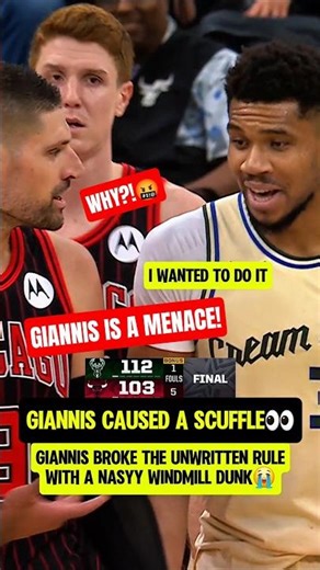 Giannis BROKE the unwritten RULE😭