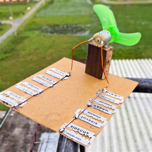Free Energy! DIY Solar Panel with Help of Blades | Dian Creative