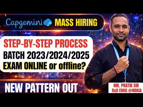 Capgemini Mass Hiring | Step-by-step Process | New Pattern & PYQ | 2023/2024/2025 batch