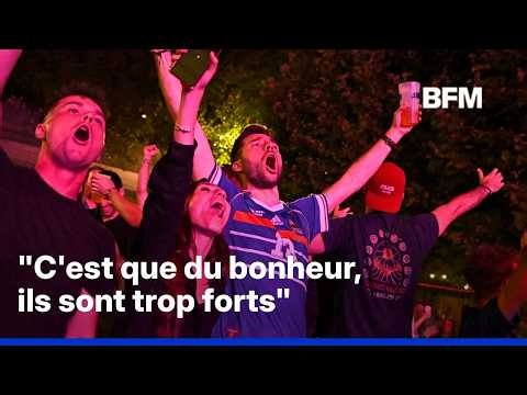 La liesse en France et à Boston après la qualification des Bleus en demi-finale
