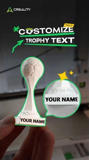 How to 3D Print a Trophy for Your Champion (with Their Name!)🏆 #3dprintingtips #worldcupfinal