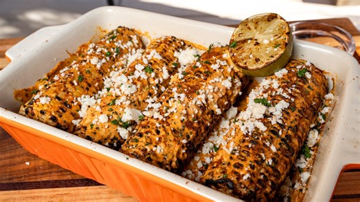 Grilled corn on the cob with Cajun seasoning