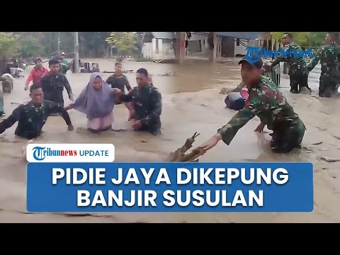 Banjir Susulan Terjang Wilayah Aceh hingga Rendam 20 Gampong di Pidie Jaya, Warga Panik Berlarian