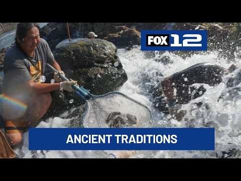 Pacific lamprey harvest at Willamette Falls links Yakama Nation youth to ancient tradition