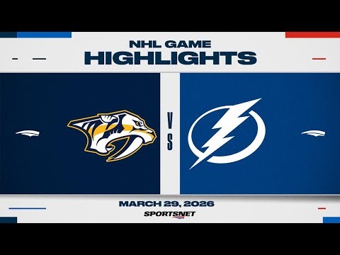 NHL Highlights | Predators vs. Lightning - March 29, 2026
