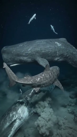 Giant Greenland Shark vs Massive Sperm Whale — Battle in the Frozen Deep! 🦈🐋❄️ #GiantShark #DeepSea