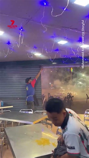 Moment fireworks stall explodes in Malaysia