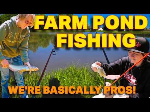 Hidden Secret Farm Pond Fishing- Catches All Day!