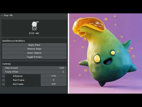 Stop Motion Animation in One Click! (NEW FREE Blender 5.1 Addon)