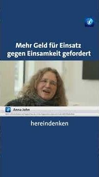 Der Städte- und Gemeindebund fordert mehr Geld, um Einsamkeit zu bekämpfen #tagesschau #einsamkeit