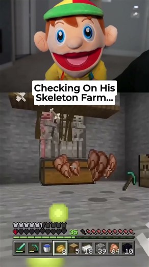 Checking On His Skeleton Farm...