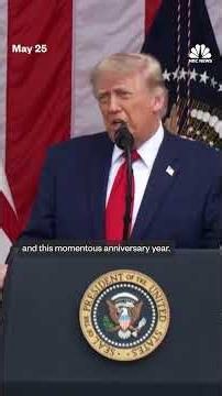 President Trump pays tribute to fallen American service members during Memorial day ceremony