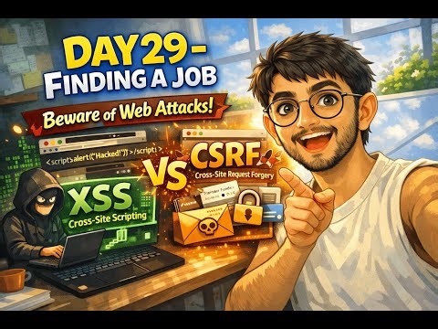 Day 29 of Finding a Job Series | XSS vs CSRF Attacks Explained | Web Security | 90 Days Job Hunt