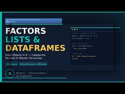 R Data Objects Explained: Factors, Lists & Data Frames