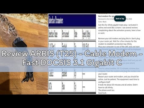 Review ARRIS (T25) - Cable Modem - Fast DOCSIS 3.1 Gigabit Cable Modem , Comcast Xfinity Internet &
