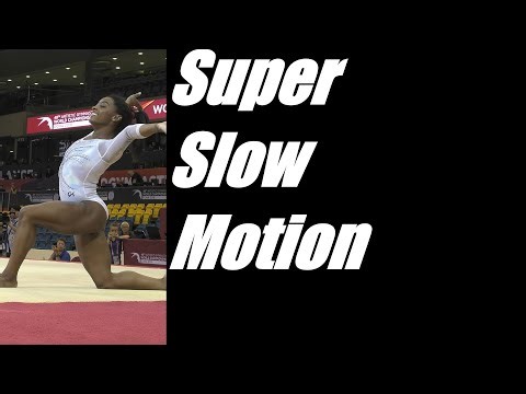 Simone Biles Super Slow Motion 2018 World Championships Podium Training Vertical Video
