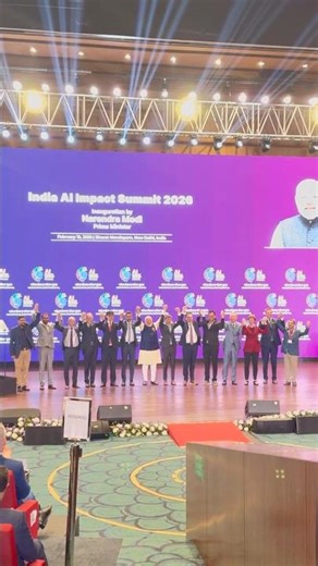 One with all the tech leaders at the India AI Impact Summit 2026!
