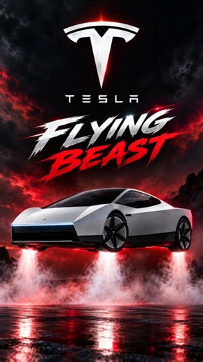 TESLA FLYING CAR ROADSTER 🚀🔥 #tesla #roadster #flyingcar #ev #facts #automobile