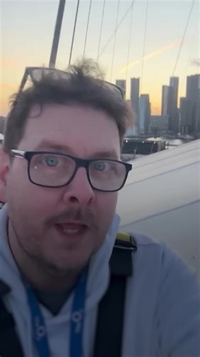 Dad who climbs roof of The O2 for work lit venue pink for gender reveal