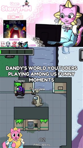 DANDY’S WORLD YOUTUBERS PLAYING AMONG US FUNNY MOMENTS #dandysworld #amongus #update