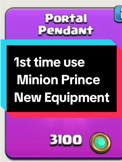 1st time use Minion Prince New Equipment #supercell #ClashOfClans