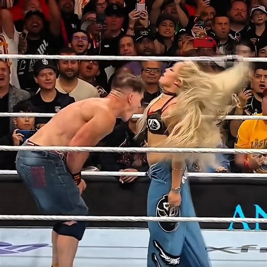 Liv Morgan Kicked On John Cena's Ball 😱😰 {Liv & Dom Vs John Cena} #wwe #johncena #shorts #shortsfeed